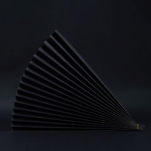 Photo Props 69x39cm Cardboard Folding Fan Background (Carbon Black) - 1