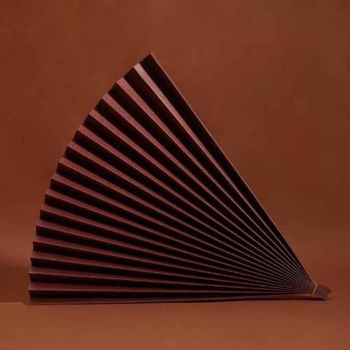 Photo Props 69x39cm Cardboard Folding Fan Background (07 Chocolate) - 1