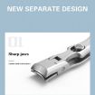Large Stainless Steel Anti-Fly Nail Knife - Silver, Wide Opening - 4