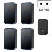 CACAZI A19 Wireless Music Doorbell, EU Plug, Black, No Battery Needed - 1