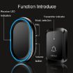 CACAZI A80 Wireless Music Doorbell, No Battery, US Plug, Black - 6