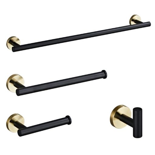 4 PCS 304 Stainless Steel Towel Rack Set - 50cm, Model 450604G - 1