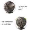 Retro Metal Spherical Ashtray with Lid - Tin Color Castle Decor - 3