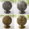 Copper Rose Retro Metal Spherical Ashtray with Lid - Home Decor Ornament - 2