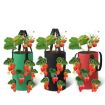 Hanging Strawberry Plant Bag, 13 Holes, 20x35cm, Green - 2