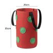 Hanging Strawberry Plant Bag, 13 Holes, 20x35cm, Black - 3
