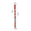 6mm Ceramic Triangle Handle Metal Flashlight Drill Bit - 2