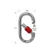 XINDA XDQ96068 Black O-Shaped Steel Climbing Carabiner Lock - 3