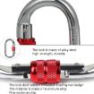 XINDA XDQ96068 Black O-Shaped Steel Climbing Carabiner Lock - 4