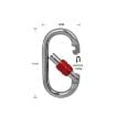 XINDA XDQ96068 Climbing Carabiner O-Shaped Steel Lock (Silver Blue) - 3