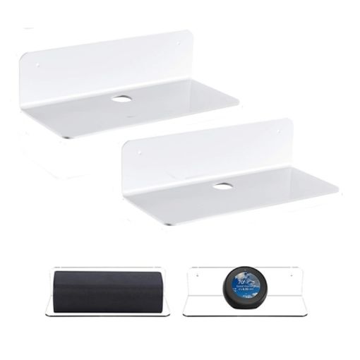 2pcs Set White Speaker Wall Bracket Surveillance Camera Holder - 1