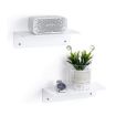2pcs Set White Speaker Wall Bracket Surveillance Camera Holder - 4