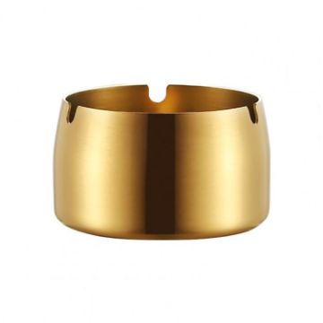 Small Gold Windproof Drop-Proof Thickened Stainless Steel Ashtray - 1