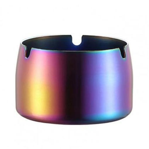 Extra Large Colorful Windproof Drop-Proof Stainless Steel Ashtray - 1