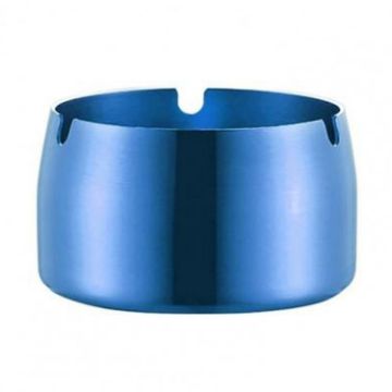 Extra Large Blue Windproof Drop-Proof Stainless Steel Ashtray - 1