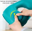 Inflatable U-Shaped Neck Pillow - Peacock Green, Travel Comfort - 6