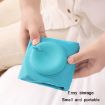 Inflatable U-Shaped Neck Pillow - Flocked Rose Red Travel Cushion - 7
