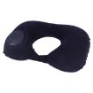 Inflatable U-Shaped Neck Pillow - Dark Blue, Travel Flocked U009-05 - 1