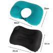 Inflatable U-Shaped Neck Pillow - Milk Silk Peacock Green U018-03 - 3