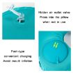 Inflatable U-Shaped Neck Pillow - Milk Silk Peacock Green U018-03 - 4