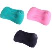 Inflatable U-Shaped Neck Pillow - Flocked Navy Blue Travel Cushion - 2