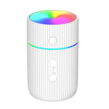 White USB Mini Car Air Purifier - Colorful Cup Humidifier - 1