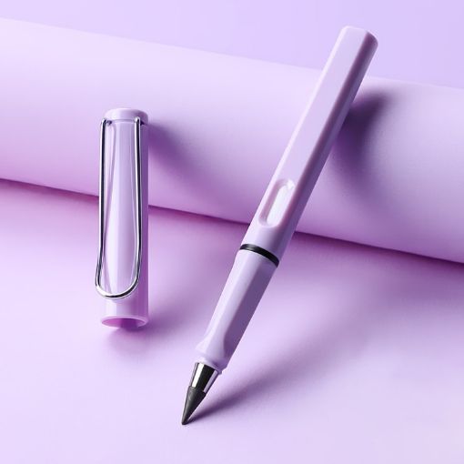 5 PCS Erasable HB Sketch Pen, No Ink/Sharpen, Break-Resistant (Purple) - 1