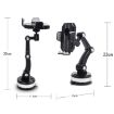 Big Suction Cup Car Phone Holder - X-0566 Black Gray Console Mount - 3