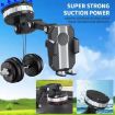 Big Suction Cup Car Phone Holder - X-0566 Black Gray Console Mount - 5
