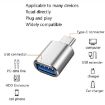 USB 3.0 Female to USB-C Male OTG Adapter - 10 Pack (Grey) - 4