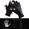 Warm Fingerless Fishing Gloves, Touch Screen, Size L, Grey - Outdoor Sports - 3