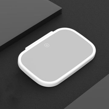 LED Light Car Sun Visor Makeup Mirror - White | Compact & Stylish - 1