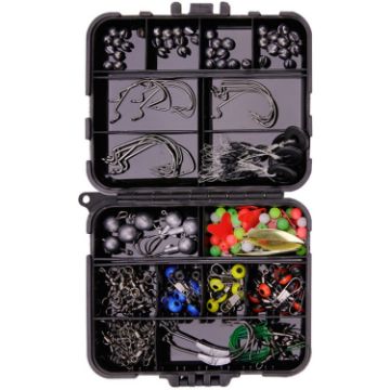 213 PCS Road Squid Hook Accessories Set - 026 Black Box - 1