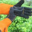 Cut-Proof Leather Welding Gloves JJ-S2011, Free Size, Yellow Black - 6