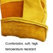 JJ-1004 Yellow Leather Welding Safety Gloves, Size S - Outdoor Garden - 5