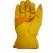 JJ-1004 Outdoor Garden Welding Leather Safety Gloves, Size L, Yellow - 3