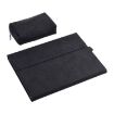 Leather Tablet Case for Microsoft Surface Pro X, 13" Black + Power Bag - 1