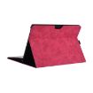 Leather Tablet Case for Microsoft Surface Pro X, 13" Rose Red + Power Bag - 4