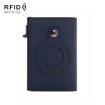 Men's Anti-Theft Cowhide Wallet with Airtag Holder - Blue Card Holder - 1