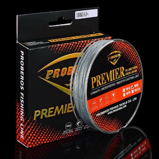 PROBEROS 8 Edited 100M Majestic Horse Fish Line 13.0/120LB Grey - 1