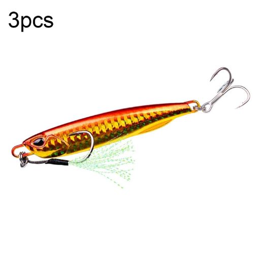 PROBEROS LF103 Metal Sea Fishing Bait 3PCS, 10g, B With Hook - 1