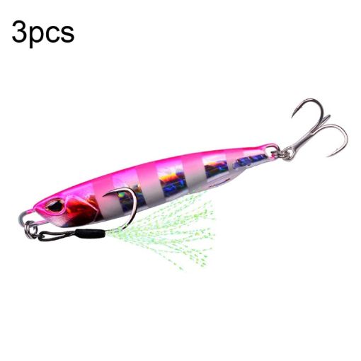 PROBEROS LF103 3 PCS Metal Sea Fishing Bait 10g Luminous Hook - 1