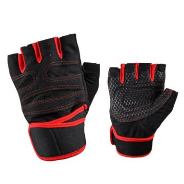 ST-2120 Anti-Slip Gym Gloves, Size S, Red - Exercise Equipment - 1
