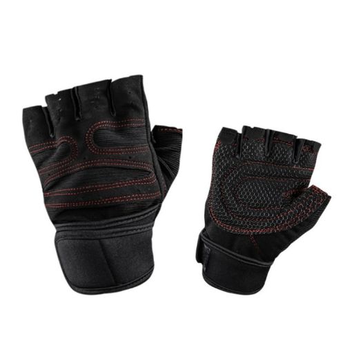 ST-2120 Anti-Slip Gym Gloves, Size L, Black - Exercise Equipment - 1