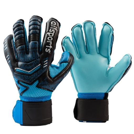 Ailsports ST5511 Goalkeeper Gloves, Size 6, Blue, Latex Finger Protection - 1