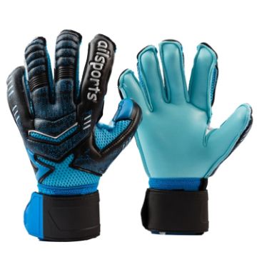 Ailsports ST5511 Goalkeeper Gloves, Size 8, Blue, Latex Finger Protection - 1