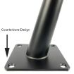 Cone Round Tube Furniture Support Legs - Oblique Cone 12cm Matte Black - 6