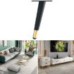 Cone Round Tube Furniture Support Legs - Oblique Cone 12cm (Black Gold) - 1