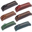 Vintage Handmade Genuine Leather Zipper Pencil Case - Ink Green W-T18 - 2