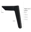 Metal Furniture Support Legs LH-FJ0039, 8cm Height, Gun Black Finish - 4